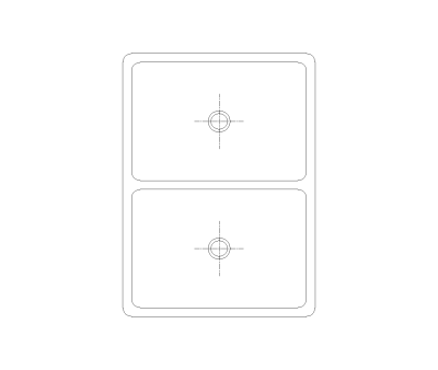 Farmhouse Kitchen Sink CAD Block. Free DWG AutoCAD Imperial drawing available to download