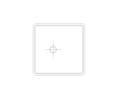 Prep Sink CAD Block. Free DWG AutoCAD Imperial drawing available to download