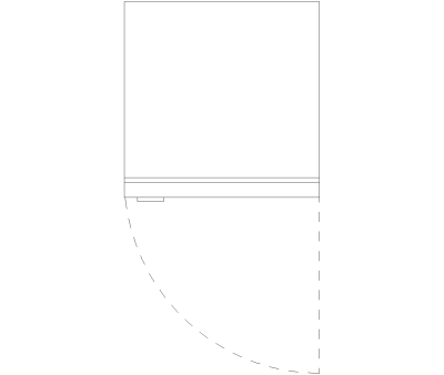 Mini Fridge CAD Block. Free DWG AutoCAD Imperial drawing available to download