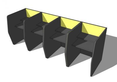 Internet Cafe booth sketchup model 