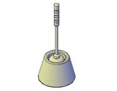 Toilettenbürste und Halter 3d dwg