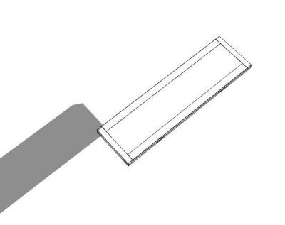 Single 1200mm fluorescent  luminaire sketchup model
