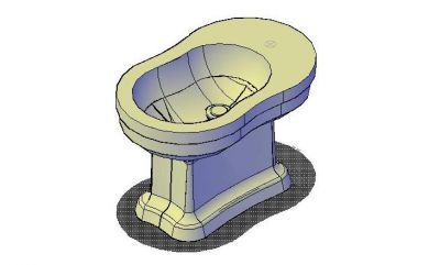 Bidet 01 3D dwg