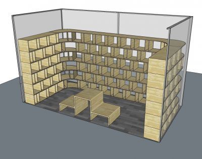 Présentoir à chaussures modèle Sketchup