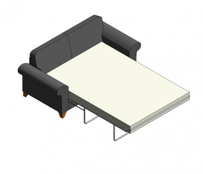 2 seater bed sofa Revit family