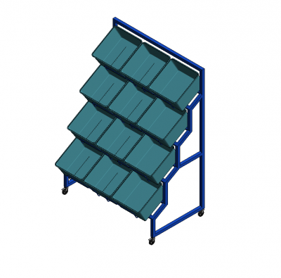 Vegetable display rack Revit model