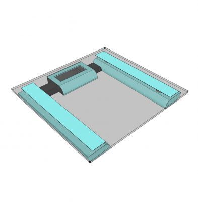 Digital bathroom scales Sketchup model 