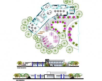 Disegno CAD della scuola materna