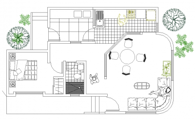 Single storey house plan dwg