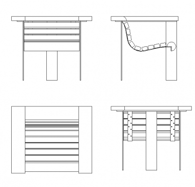 Garden chair design dwg