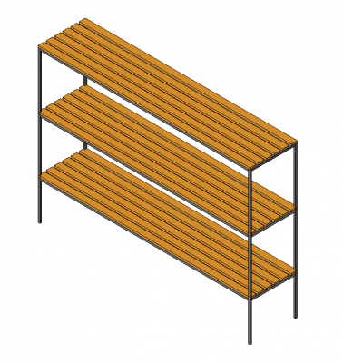 Estante bolsa revit modelo