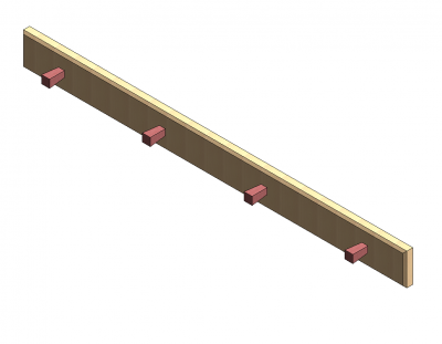 Wandgarderobe Revit-Modell