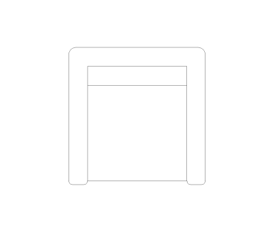 Armchair CAD Block. Free DWG AutoCAD Imperial drawing available to download