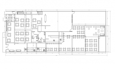 Restaurant design plan dwg