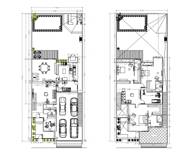 Two storey house plan dwg