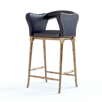 Open back bar stool 3DS Max model