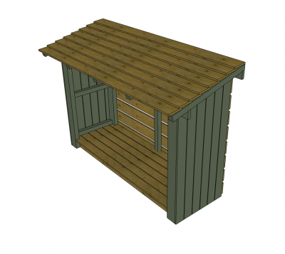 Log store modelo Sketchup