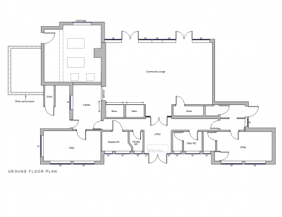 Communal building floor plan 