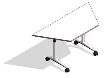 Trapezoid Desk Revit family 