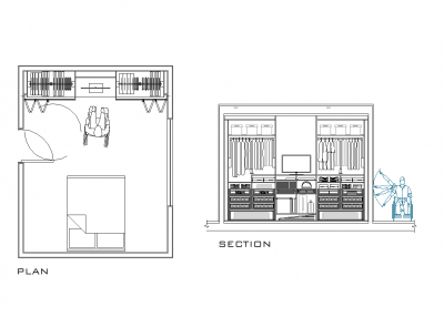 Wardrobe designed for disabled