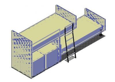 Etagenbetten 02 3D-Modell