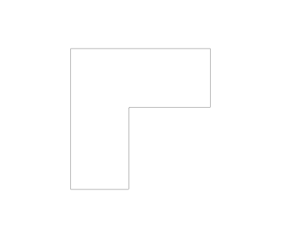 L-Shape Desk CAD Block. Free DWG AutoCAD Imperial drawing available to download