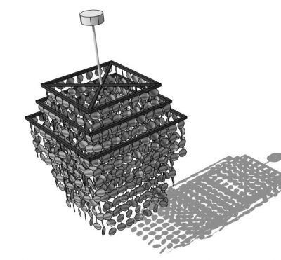 Metal Chandelier skp file