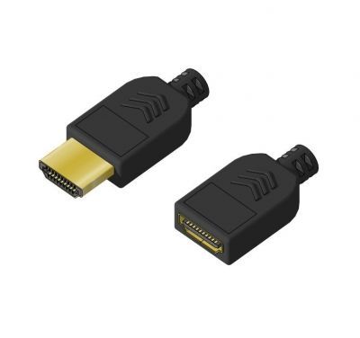 HDMI Connectors Male & Female sketchup model 