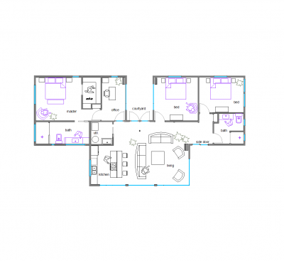 Open plan house design 