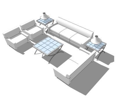 Sofa Arrangement Sketchup model 