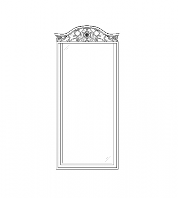Full length mirror elevation 