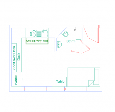 Self contained student accommodation CAD layout