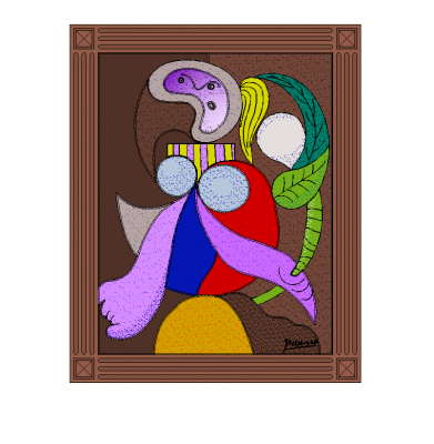 Picasso painting dwg 