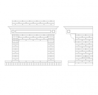 Chimenea de ladrillo CAD dwg dwg