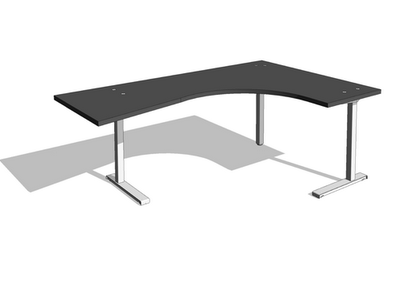 Ausziehbare Corner Desk 02 Revit Block