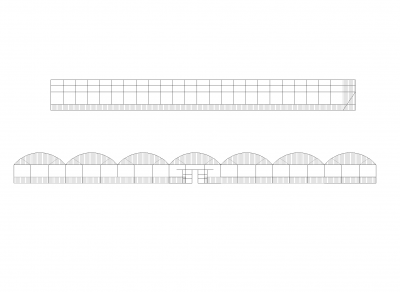 Commercial greenhouse DWG drawing