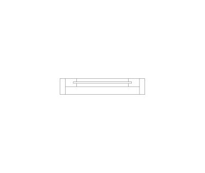 Double Hung Window Plan View CAD Block. Free DWG AutoCAD Imperial drawing available to download