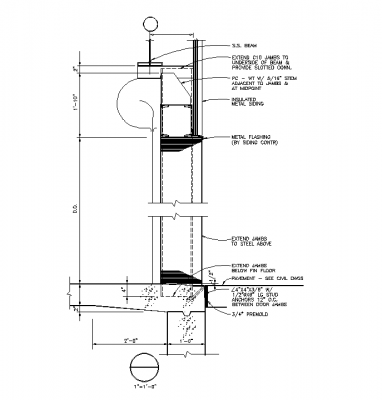 Sezione porta avvolgibile DWG