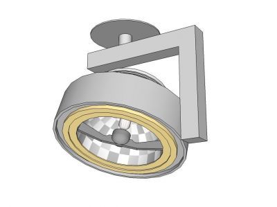 Halogen Spotlight Sketchup model 