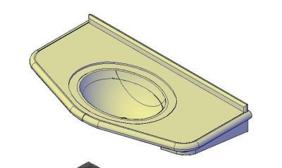 Einbauspüle Einheit 3D dwg