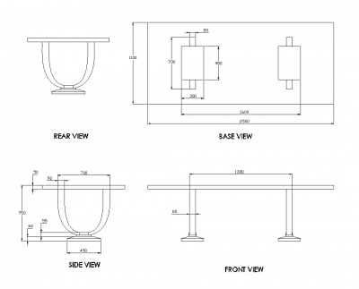 Tavolo da pranzo formale design dwg