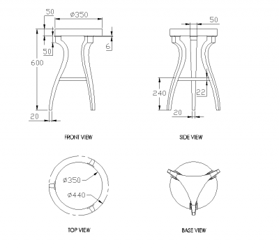 Master bedroom side table dwg