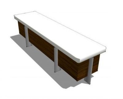 Moderne Bank revit Familie