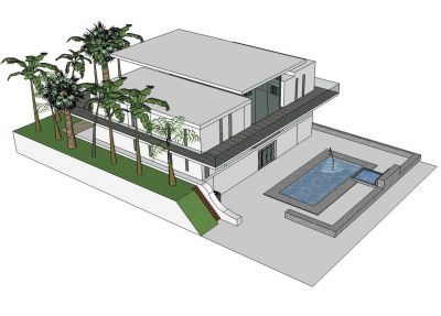 Modern Eco home design Sketchup model 