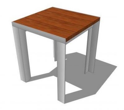 Teak Tabelle revit Modell