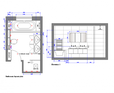Bathroom refurbishment design dwg