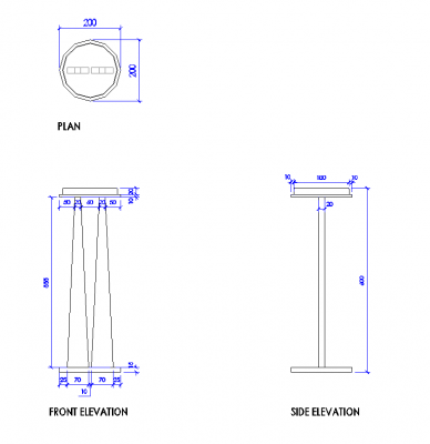 Mesa de bebidas dwg block