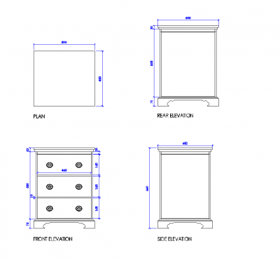 Bedside table dwg