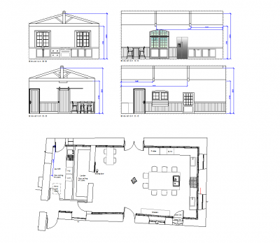 Kitchen design refurbishment dwg drawing