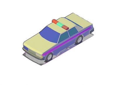 Police Car 3D dwg 